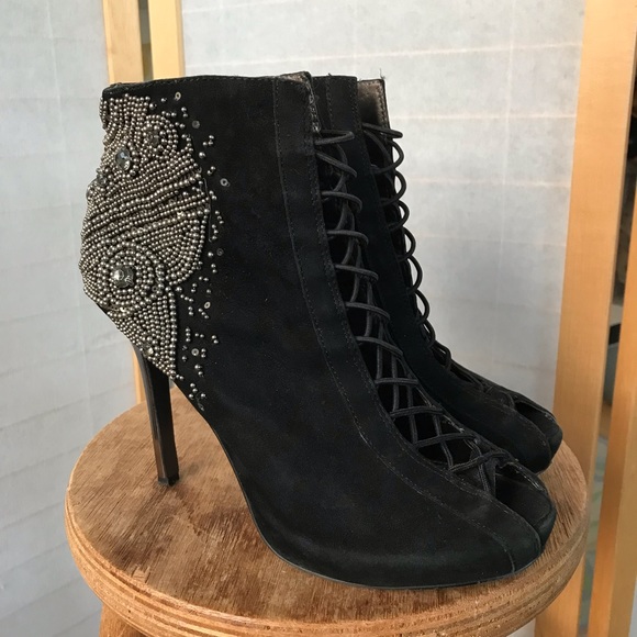 Sam Edelman Shoes - Sam Edelman size 8.5 stilettos peep toe bejeweled